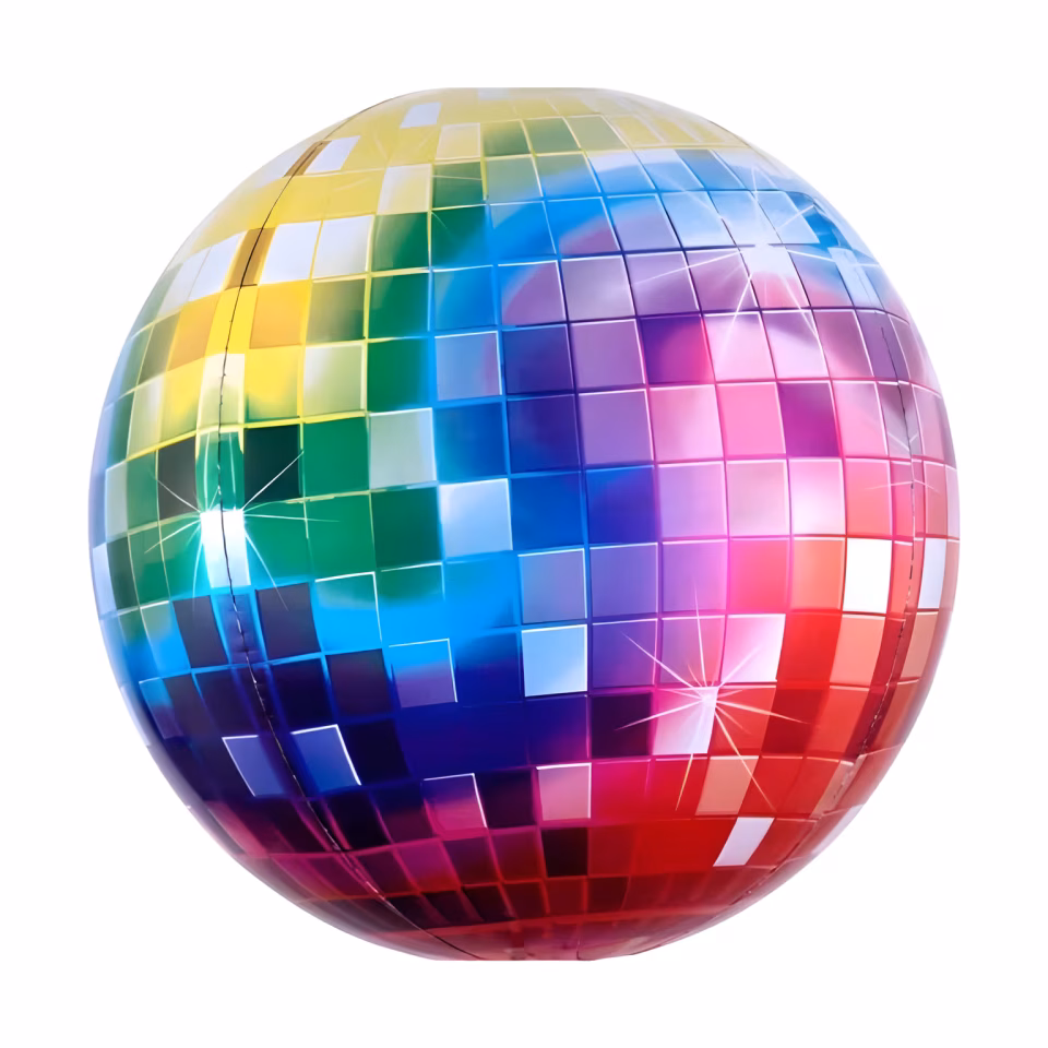 Disko Topu Renkli Folyo Balon