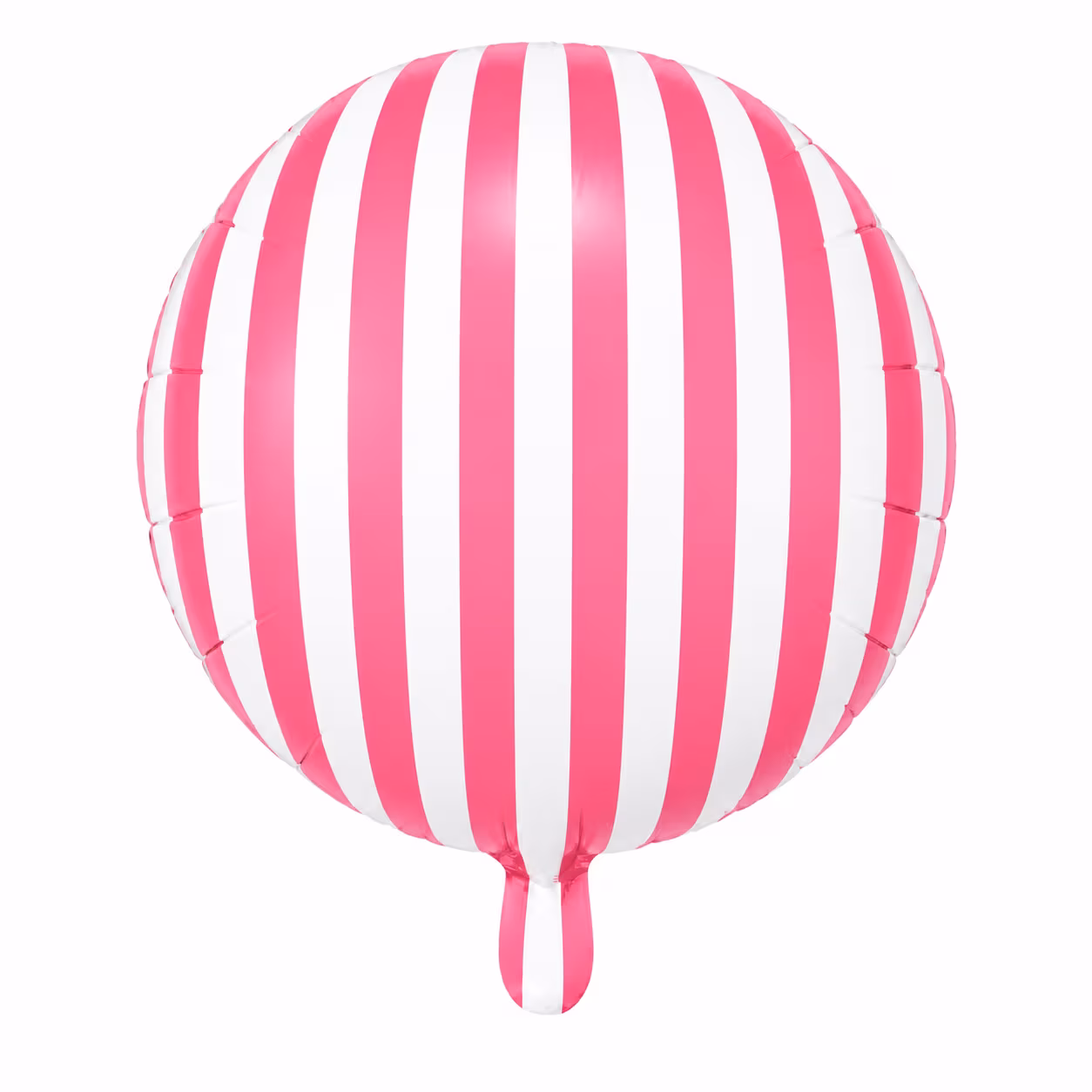 Yuvarlak Pembe - Beyaz Folyo Balon