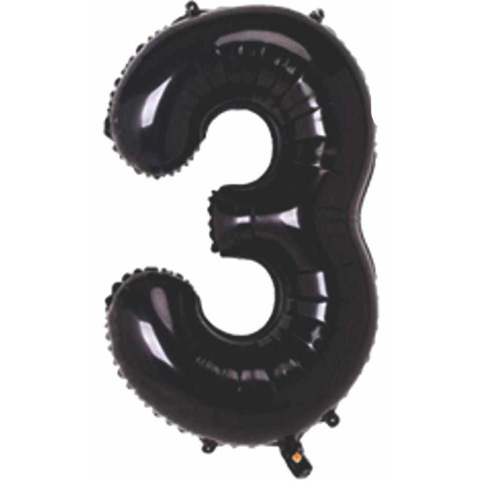 Siyah 3 Folyo Balon