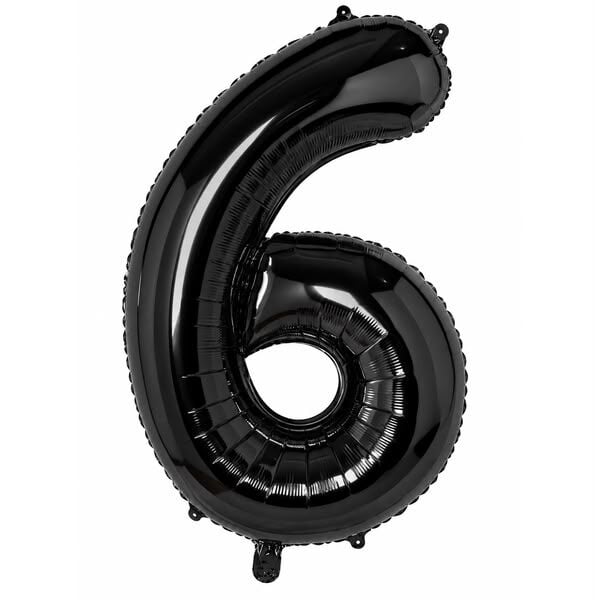Siyah 6 Folyo Balon