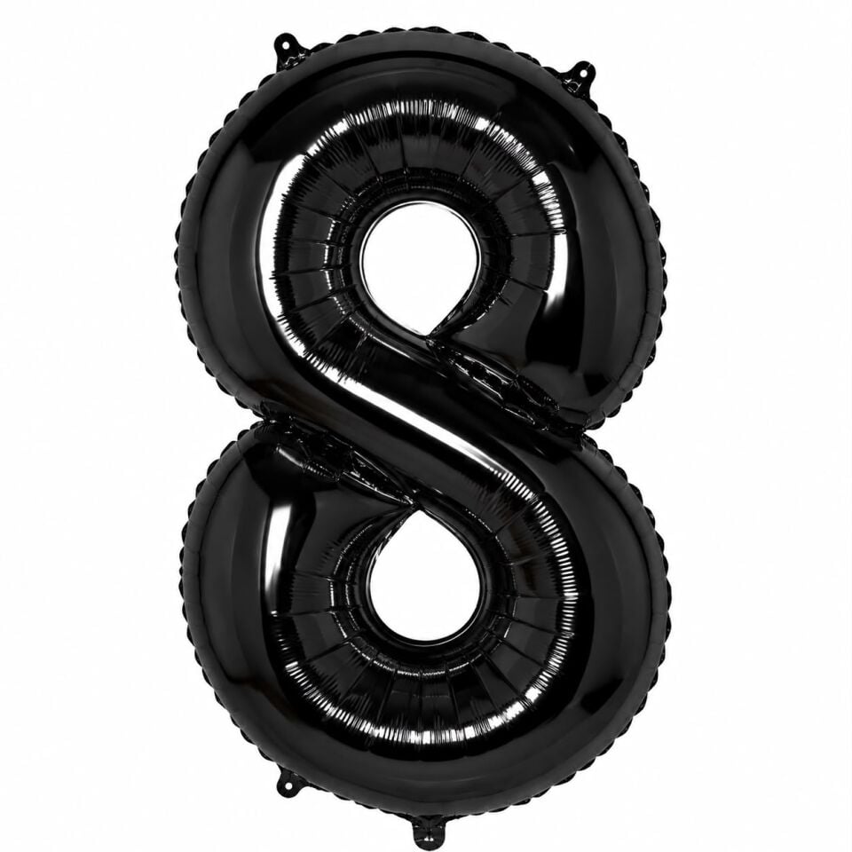 Siyah 8 Folyo Balon