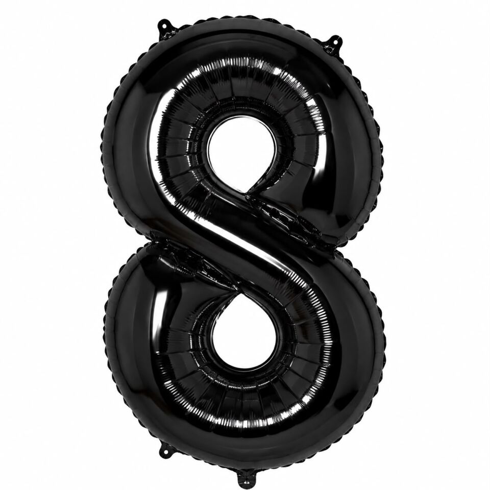 Siyah 8 Folyo Balon 34''