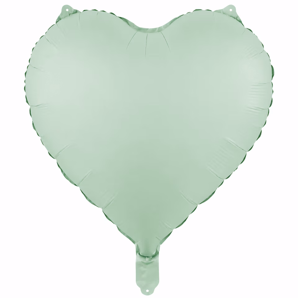 Retro Yeşil Kalp Folyo Balon 18''