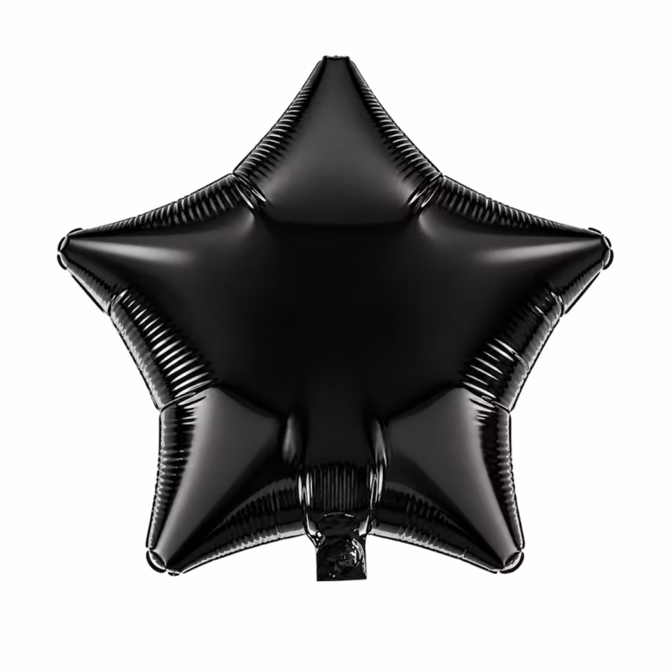 Siyah Yıldız Folyo Balon 18''