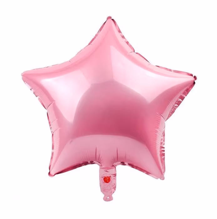 Pembe Yıldız Folyo Balon 18''