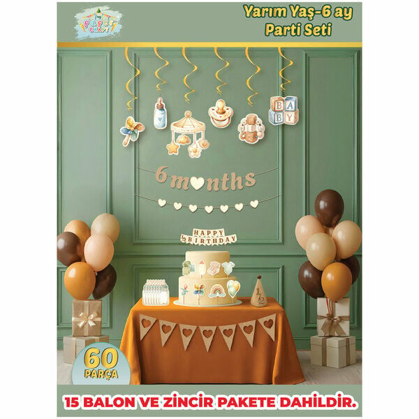 Yarım Yaş - 6 Ay Parti Set 60 Parça