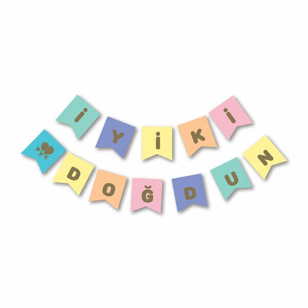 Makaron İyi ki Doğdun Gold Yaldızlı Banner