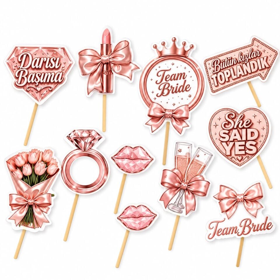 Bride Konuşma Balonu Rose 11 Adet