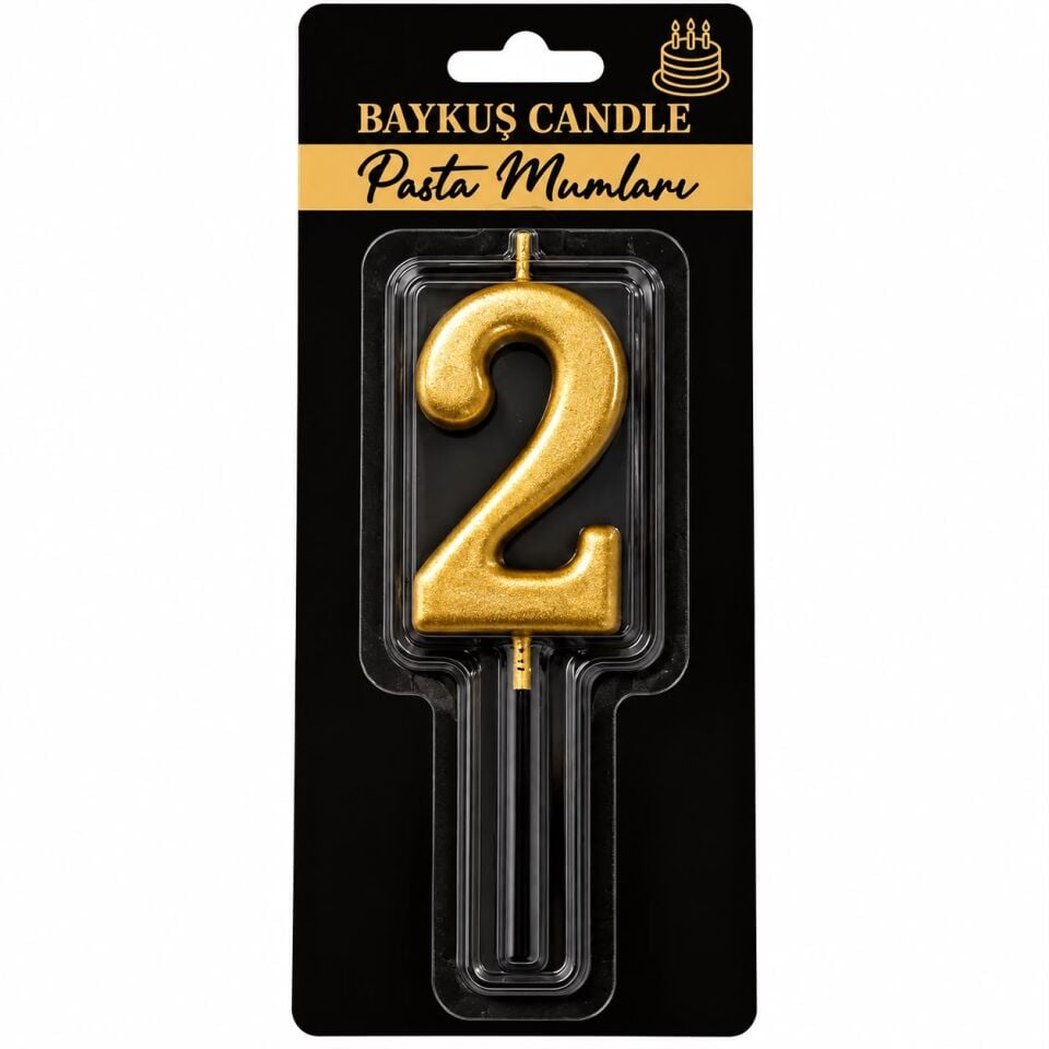 Gold 2 Rakam Mum 5 cm