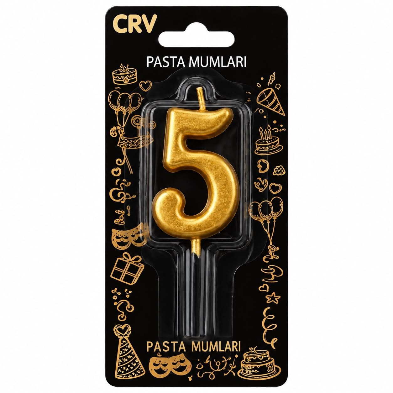 Gold 5 Rakam Mum 5 cm