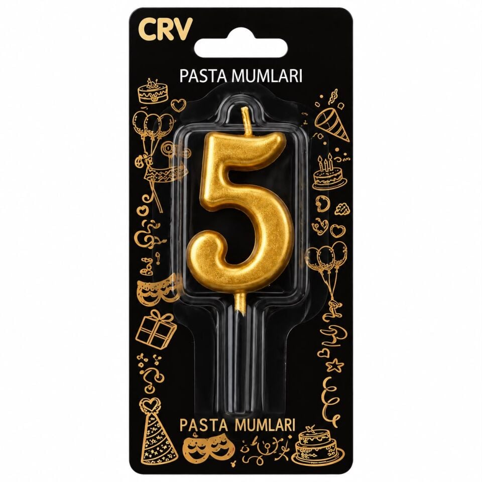 Gold 5 Rakam Mum 5 cm