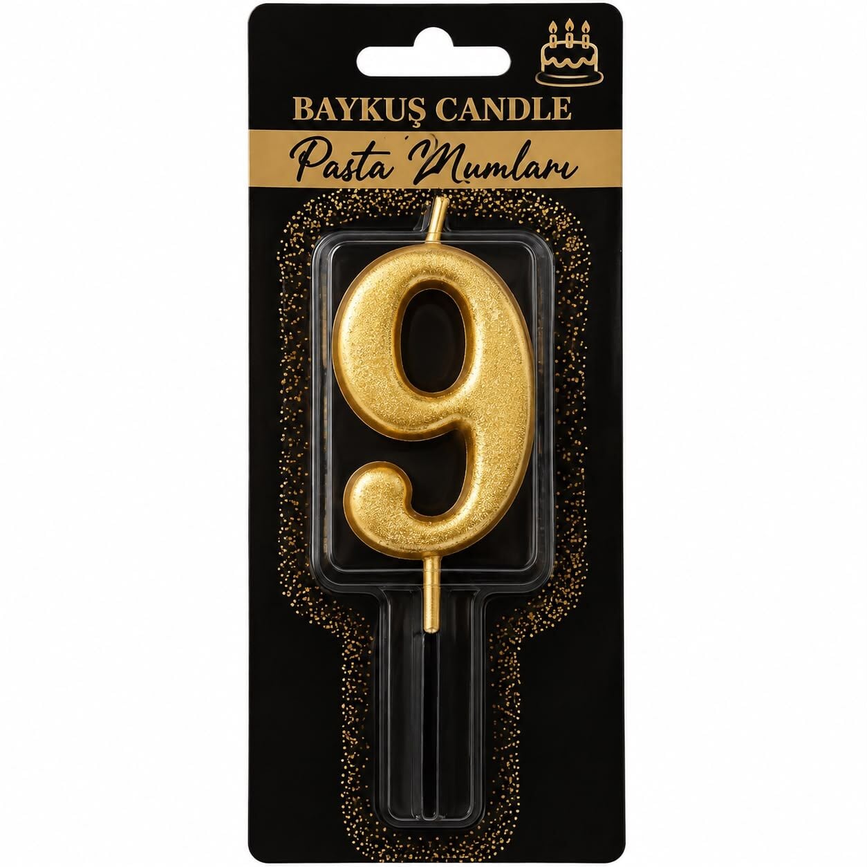 Gold 9 Rakam Mum 5 cm