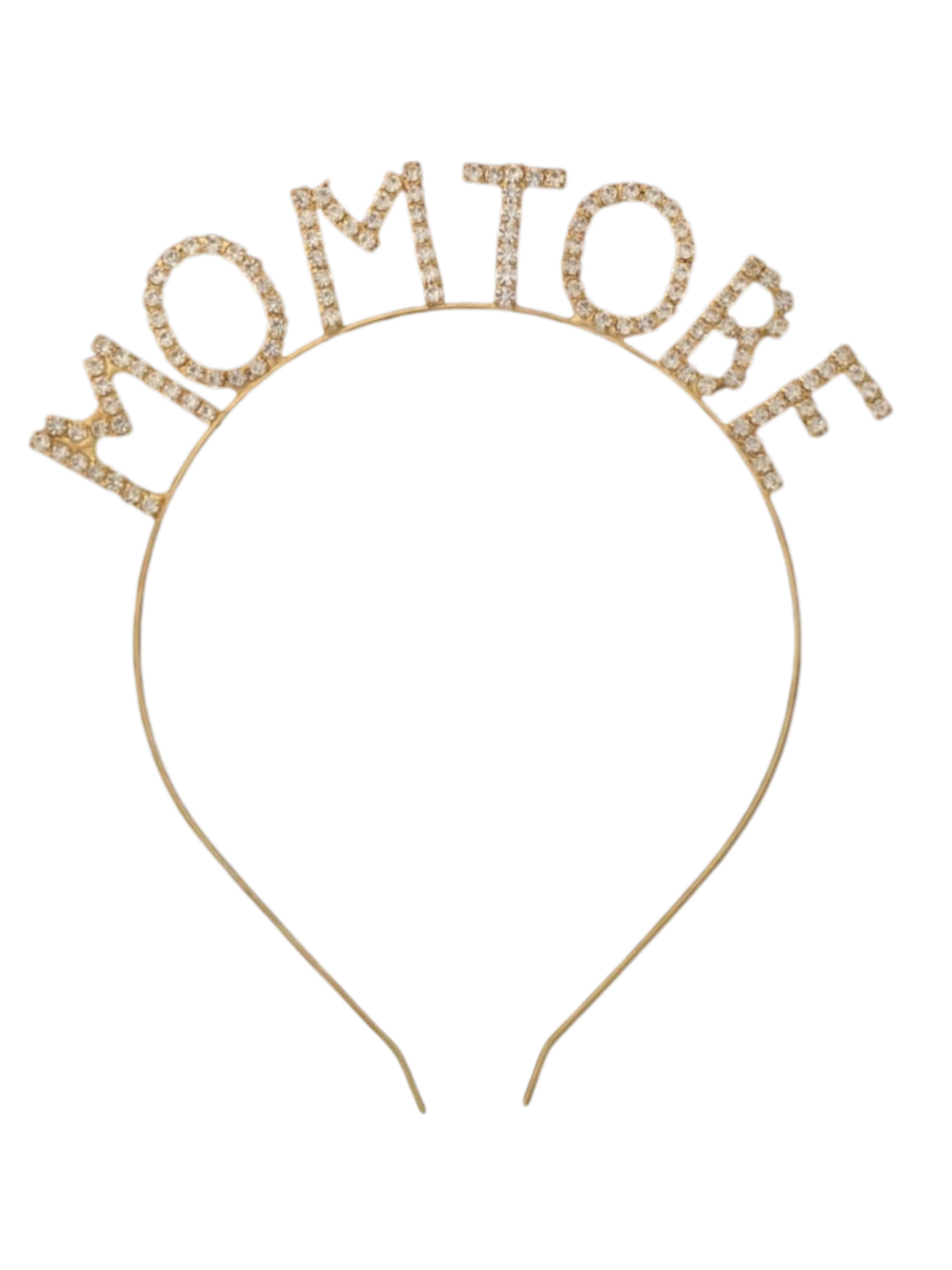 Mom to Be Taşlı Taç Gold