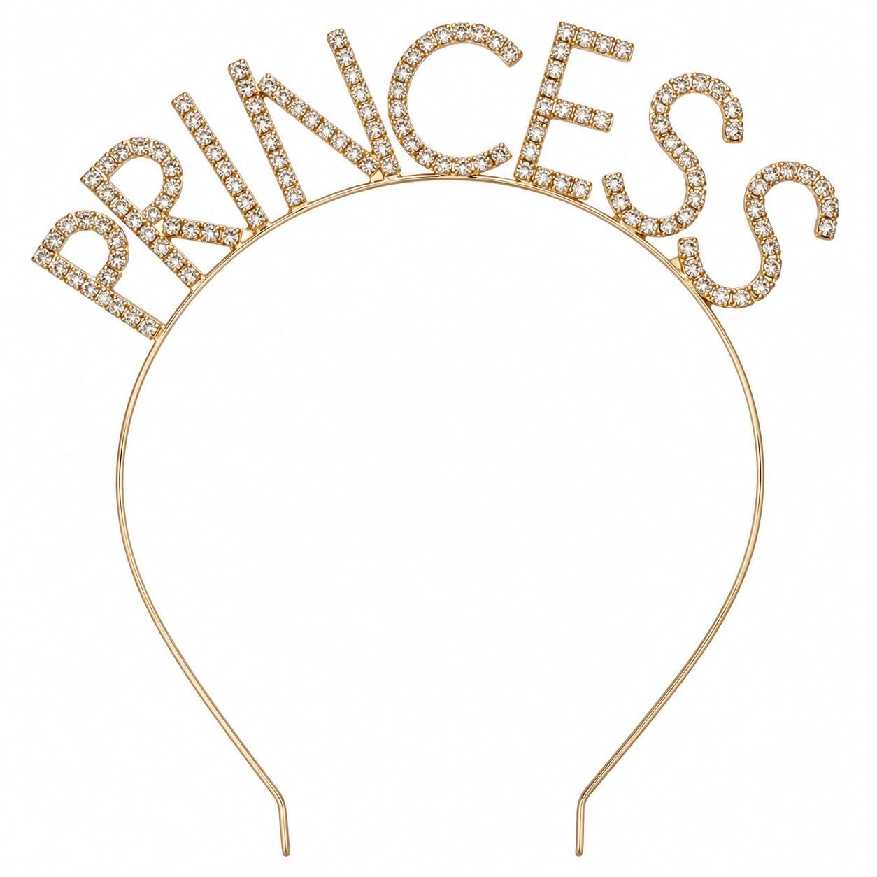 Prıncess Taşlı Taç Gold