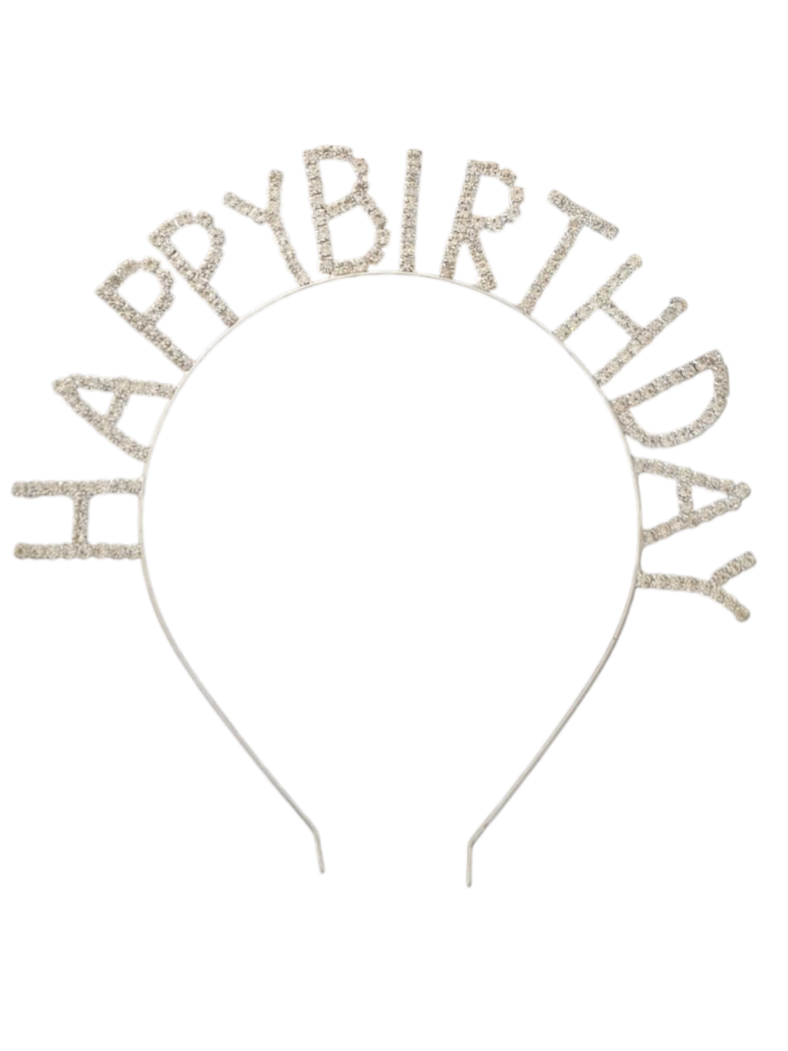 Happy Bırthday Taşlı Taç Gümüş