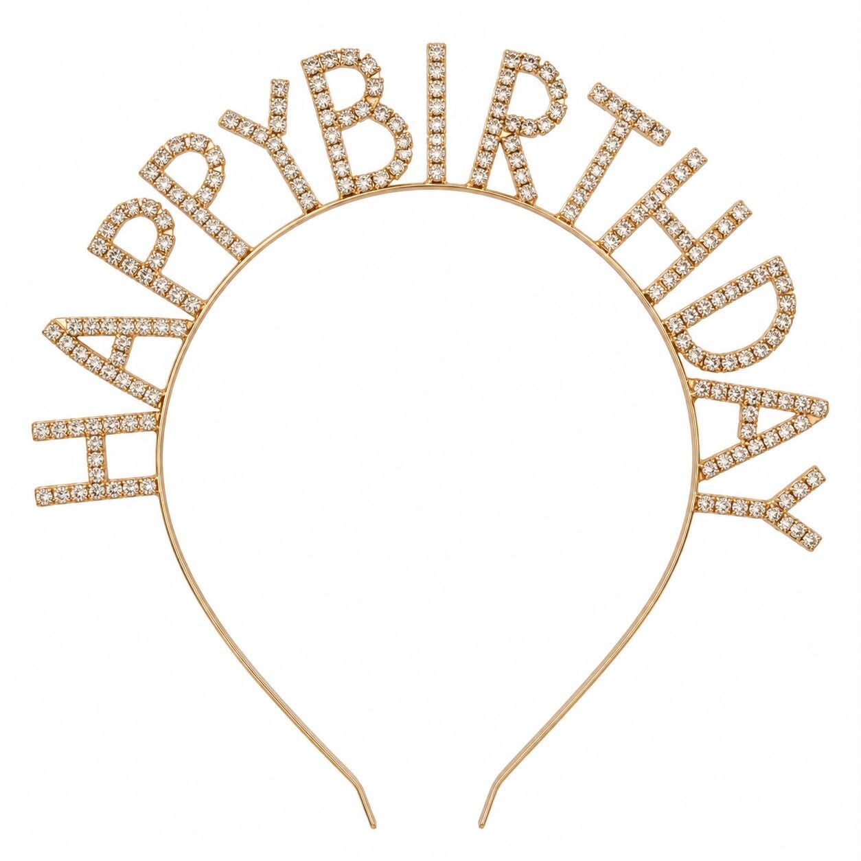 Happy Bırthday Taşlı Taç Gold