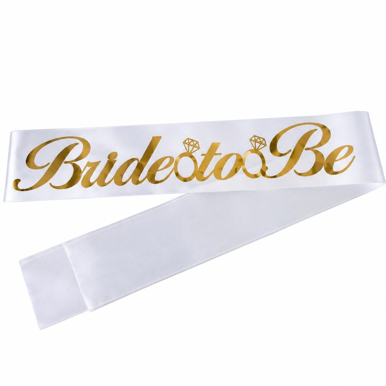 Bride to Be Beyaz - Gold Kumaş Kuşak