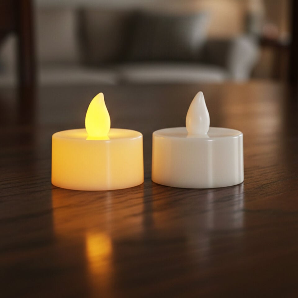 Tealight Yuvarlak Pilli Led Mum