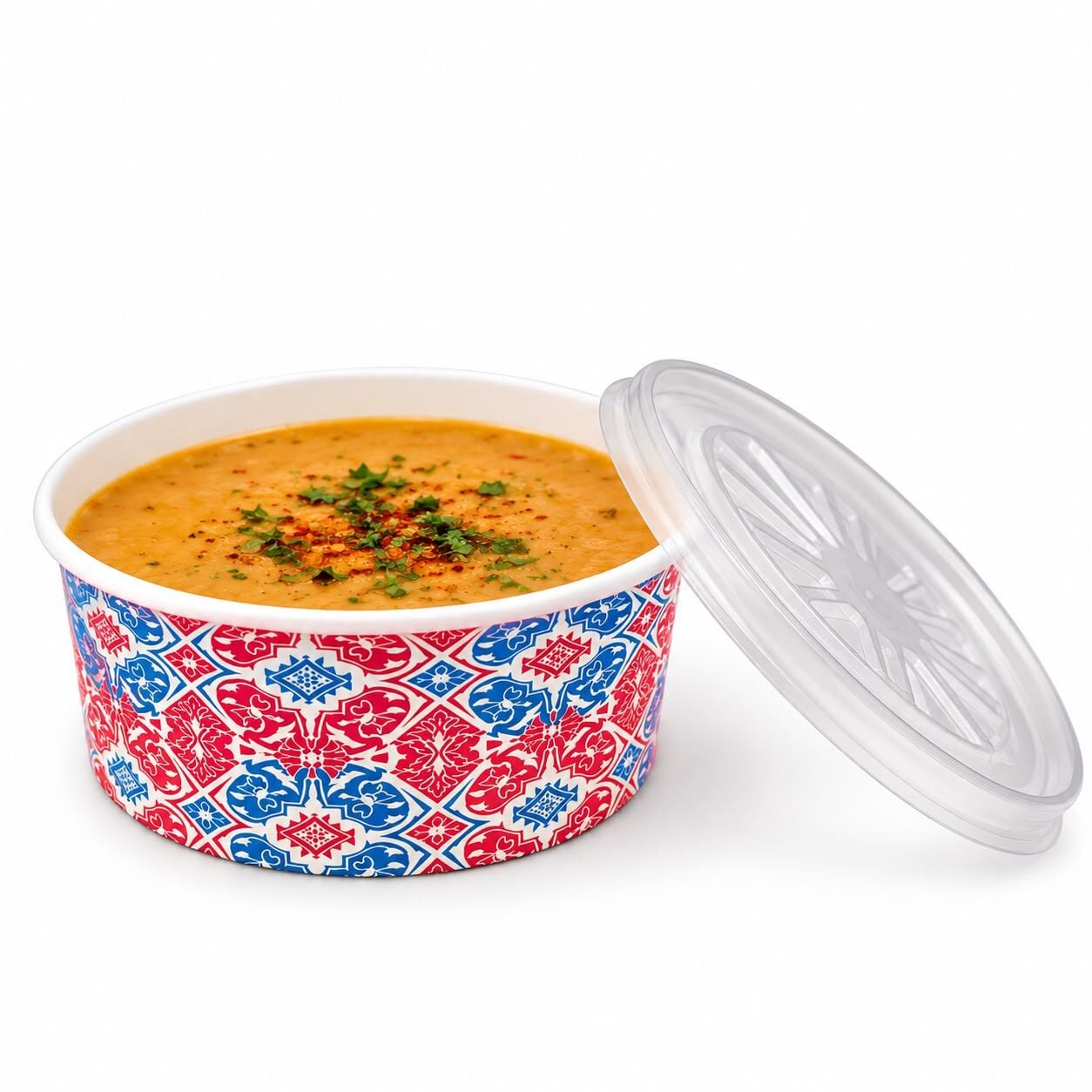 14 Oz Kapaklı Çorba Kasesi 25 Adet
