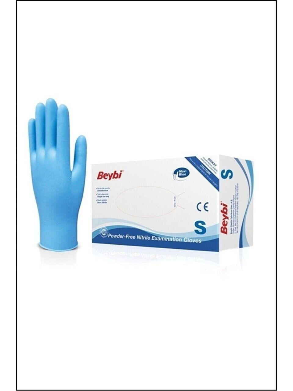 PUDRASIZ MAVİ NİTRİL ELDİVEN 100 ADET SMALL