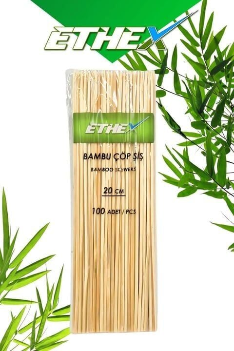 20 CM BAMBU ÇÖP ŞİŞ 100 ADET