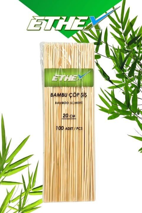 20 CM BAMBU ÇÖP ŞİŞ 100 ADET