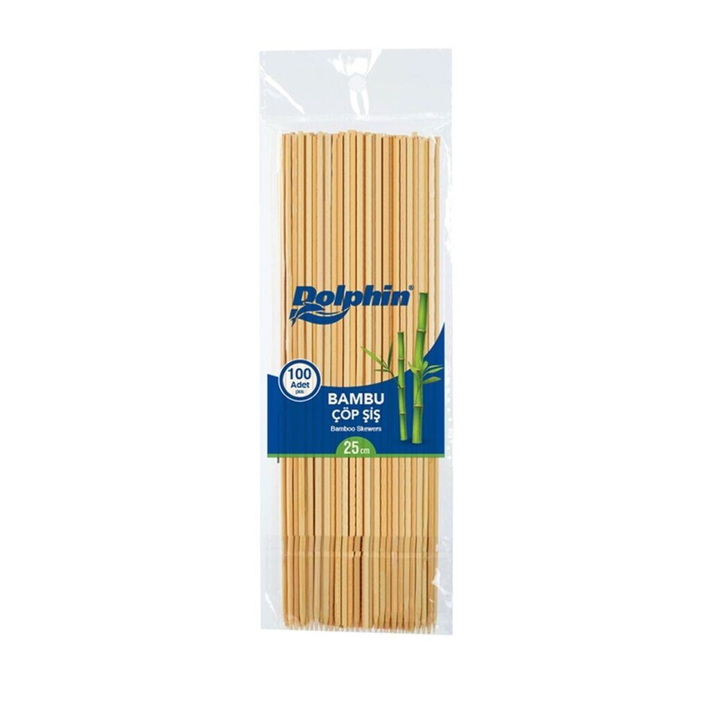 25 CM BAMBU ÇÖP ŞİŞ 100 ADET