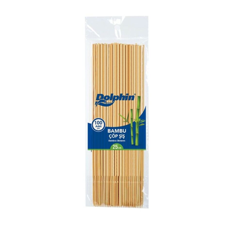 25 CM BAMBU ÇÖP ŞİŞ 100 ADET