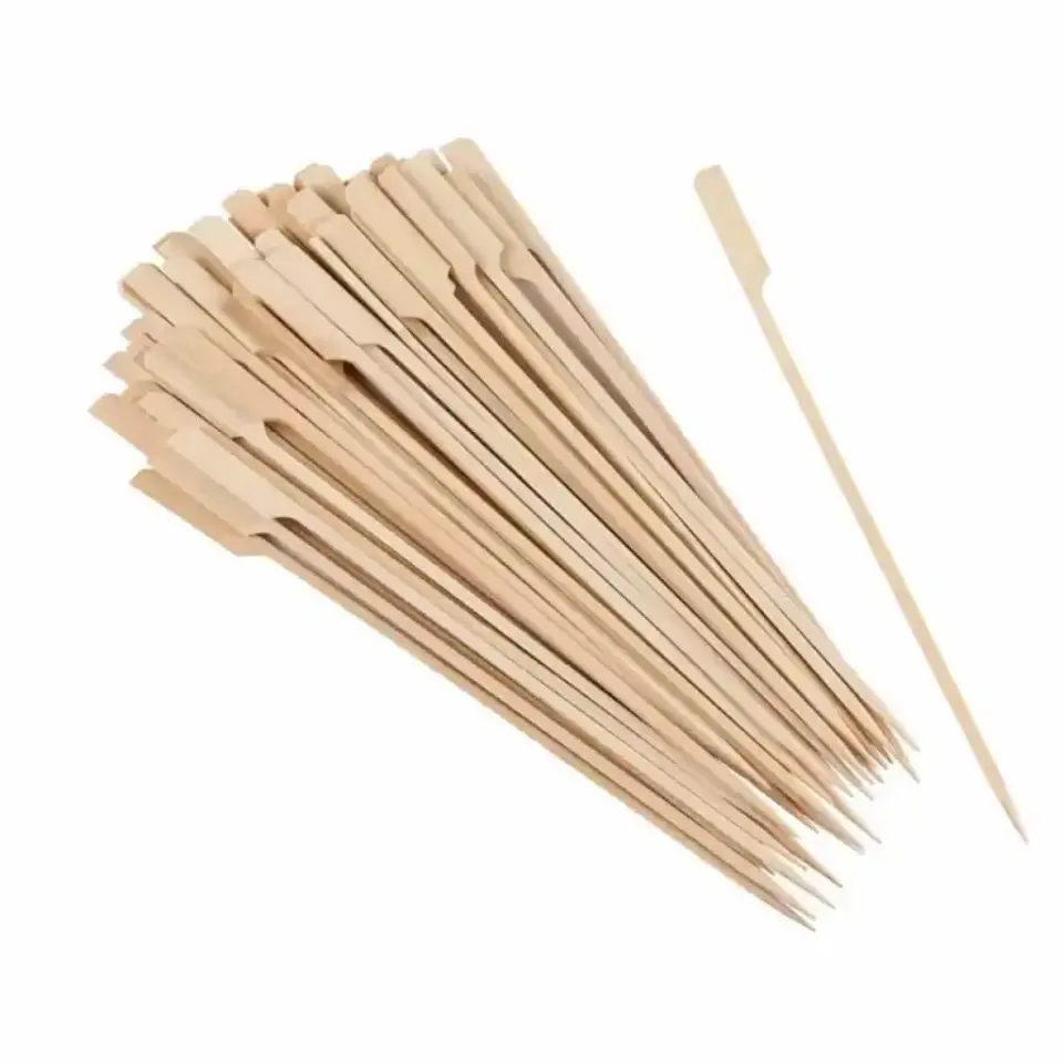 25 CM BAMBU YASSI ÇÖP ŞİŞ 50 ADET