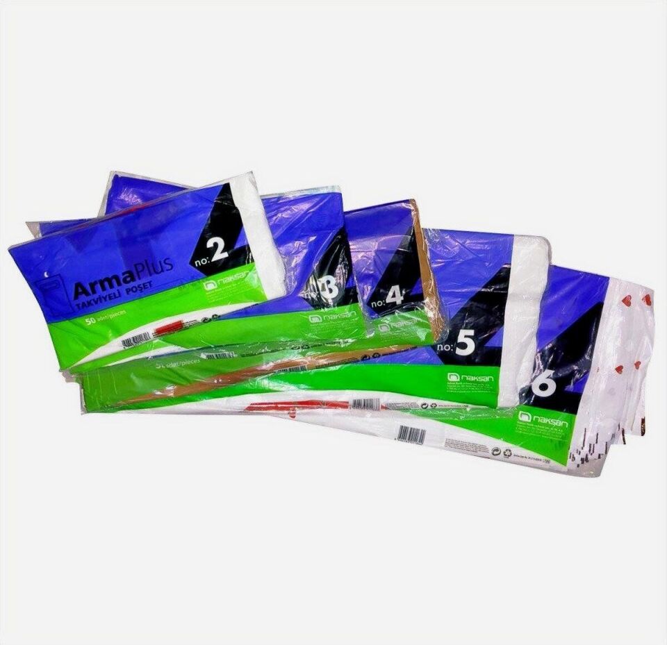 NO:2 RENKLİ TAKVİYELİ POŞET 26X38 50 ADET