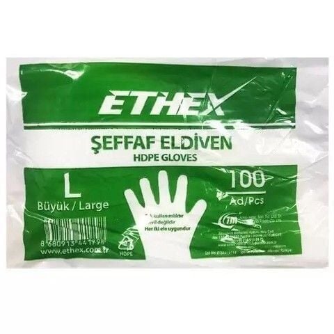 Kalın Şeffaf Eldiven 100 Adet