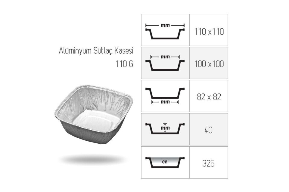 ALÜMİNYUM SÜTLAÇ KASE 100 ADET
