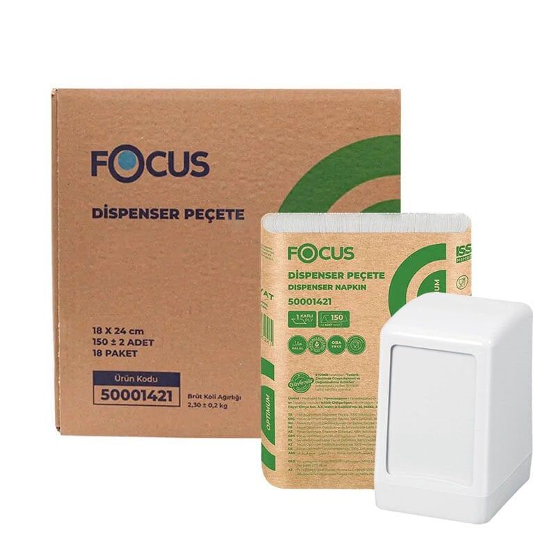 FOCUS DİSPENSER PEÇETE 18X24 CM 250 ADET 18 PAKET