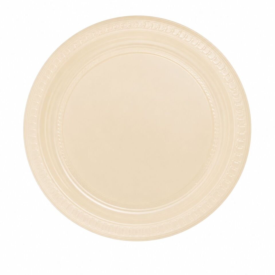 Krem Plastik Tabak 22 Cm 25 Adet