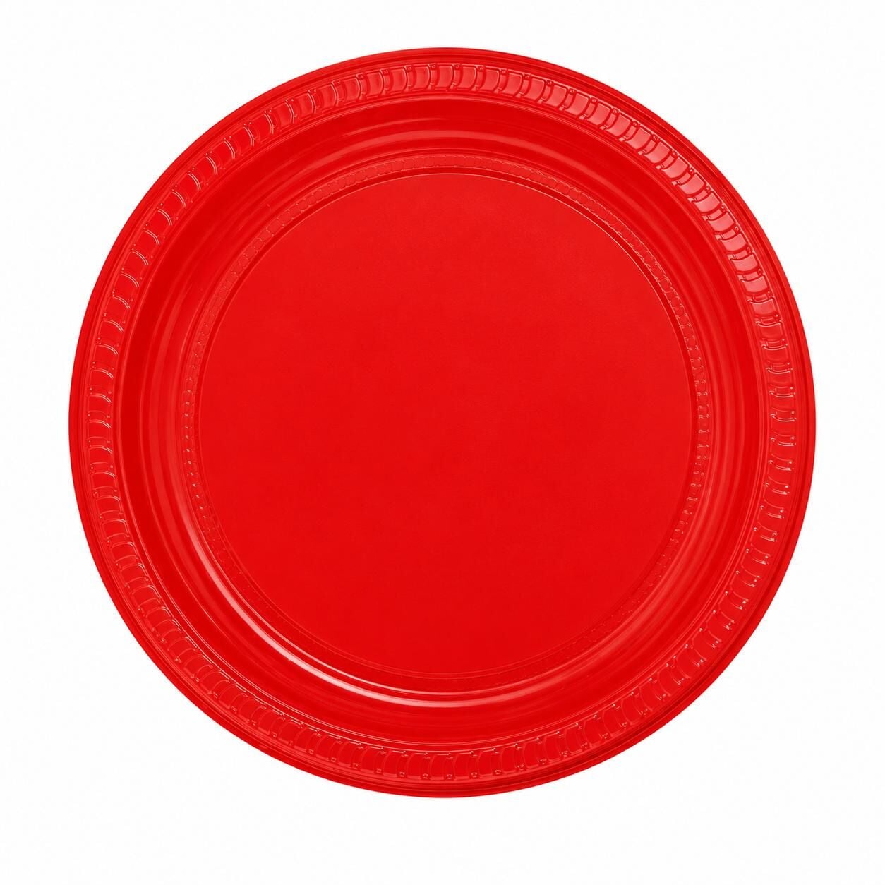 KIRMIZI PLASTİK TABAK 22 CM 25 ADET