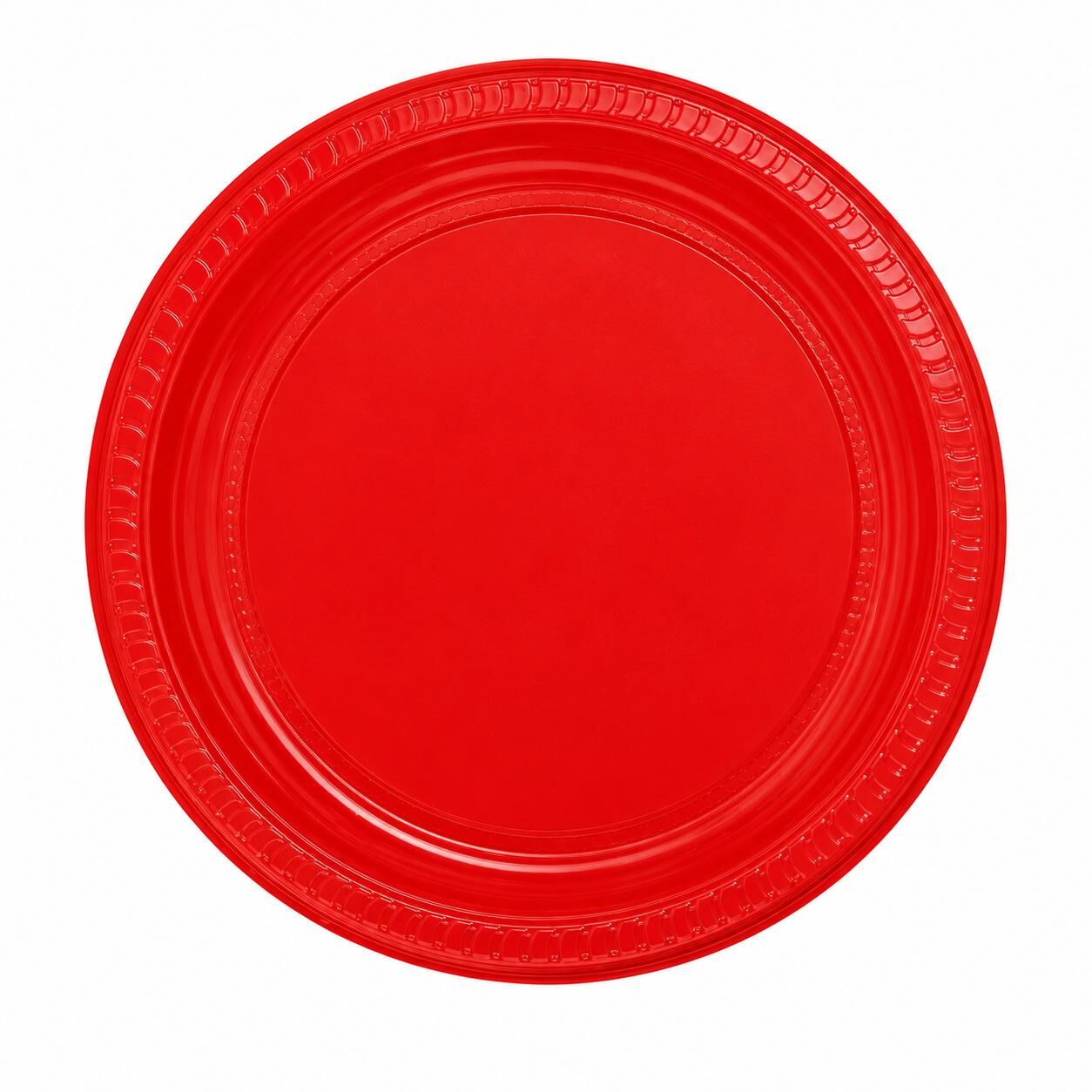 Kırmızı Plastik Tabak 22 Cm 25 Adet