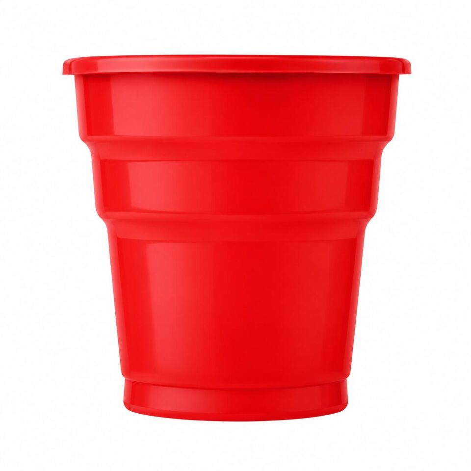 Plastik Meşrubat Bardağı Kırmızı 25 Adet