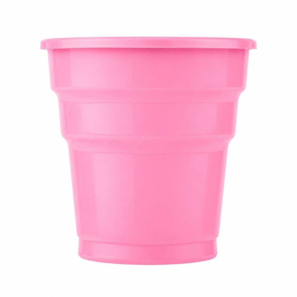 PLASTİK MEŞRUBAT BARDAĞI AÇIK PEMBE 25 ADET