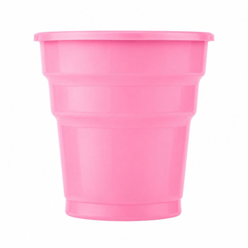 Plastik Meşrubat Bardağı Açık Pembe 25 Adet