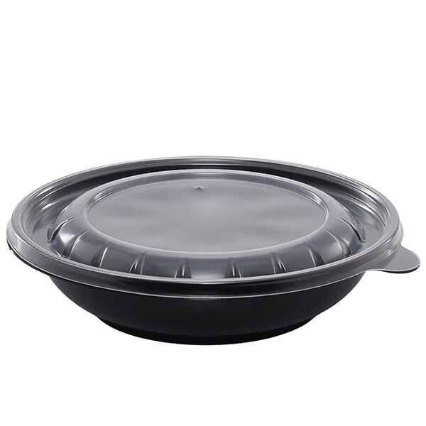 500 gr Kapaklı Siyah Salata Kabı 50 Adet