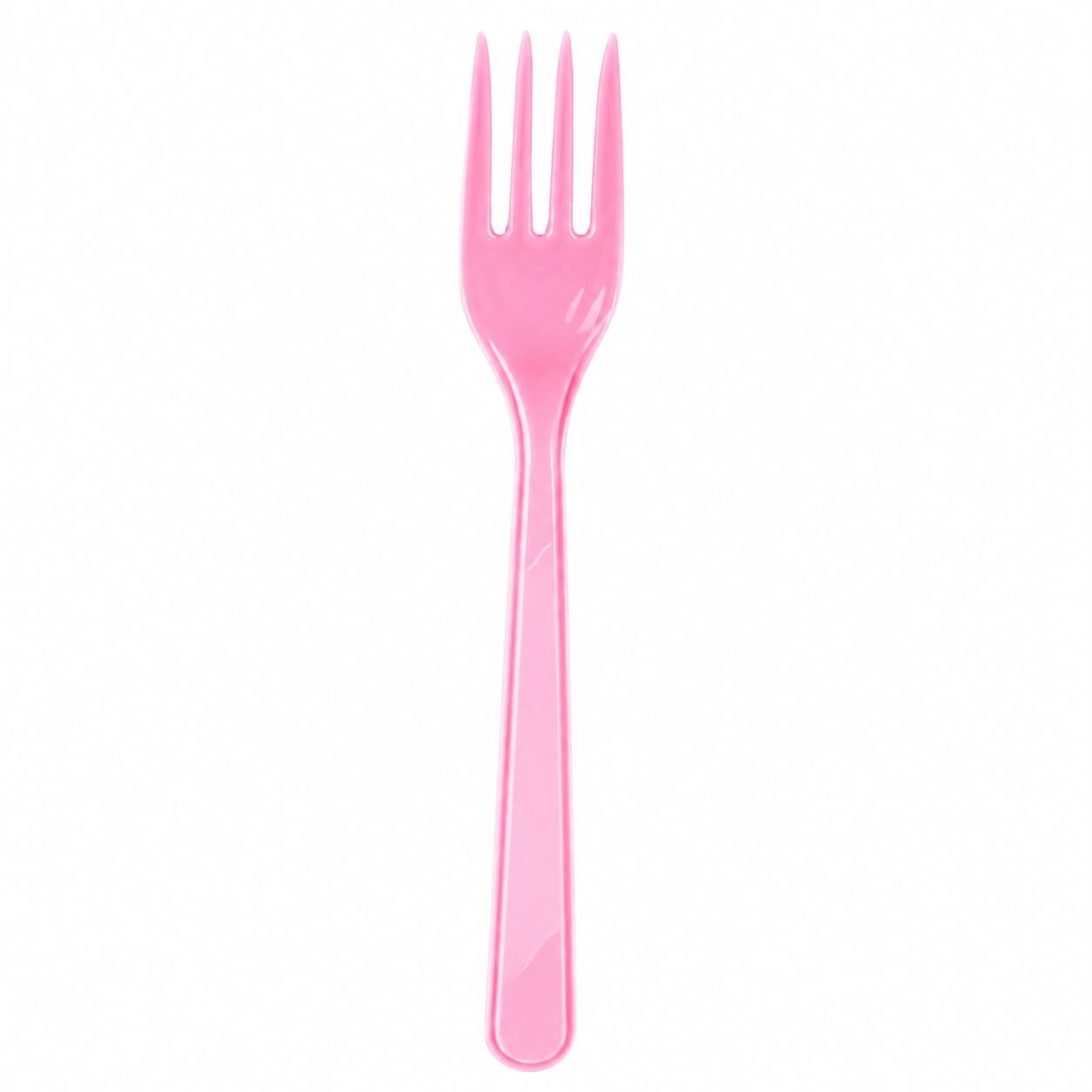 Plastik Çatal Pembe 25 Adet