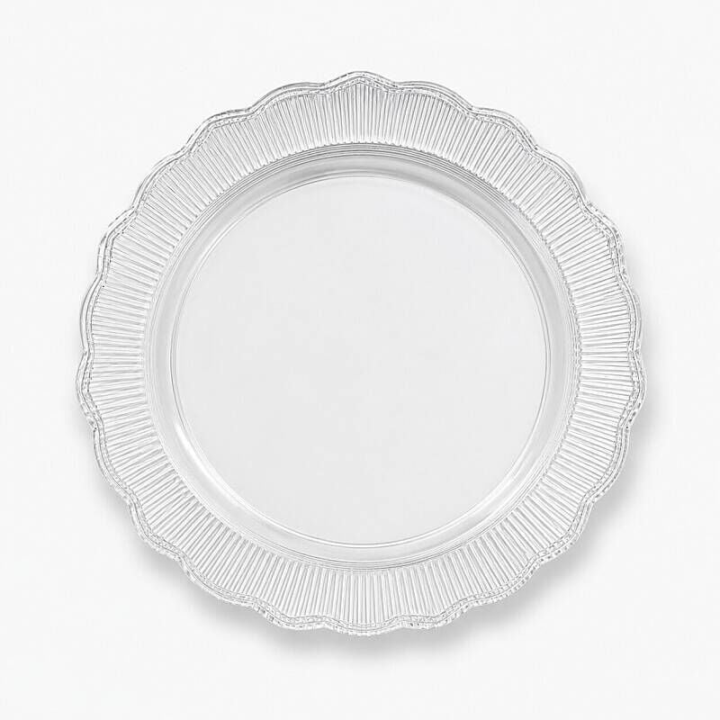 Roll-Up Plastik Kalın Tabak 26 cm Şeffaf 6 Adet