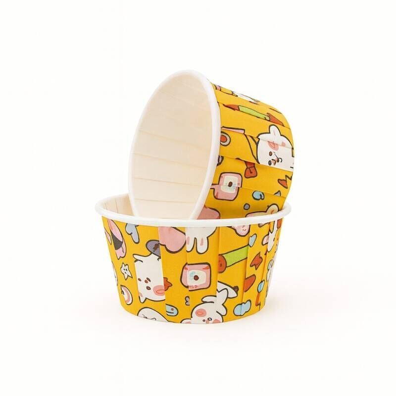 Muffin Kek Kapsülü Tavşan Desenli Sarı 50 Adet