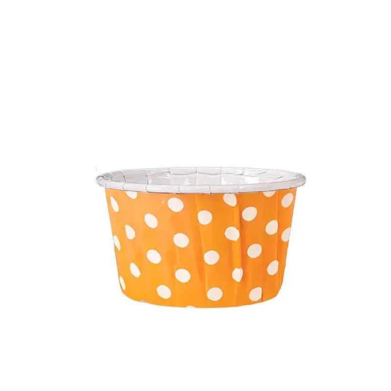 Muffin Kek Kapsülü Turuncu Puantiyeli 50 Adet