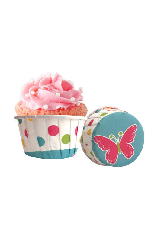 Muffin Kek Kapsülü Kelebek Desenli 50 Adet
