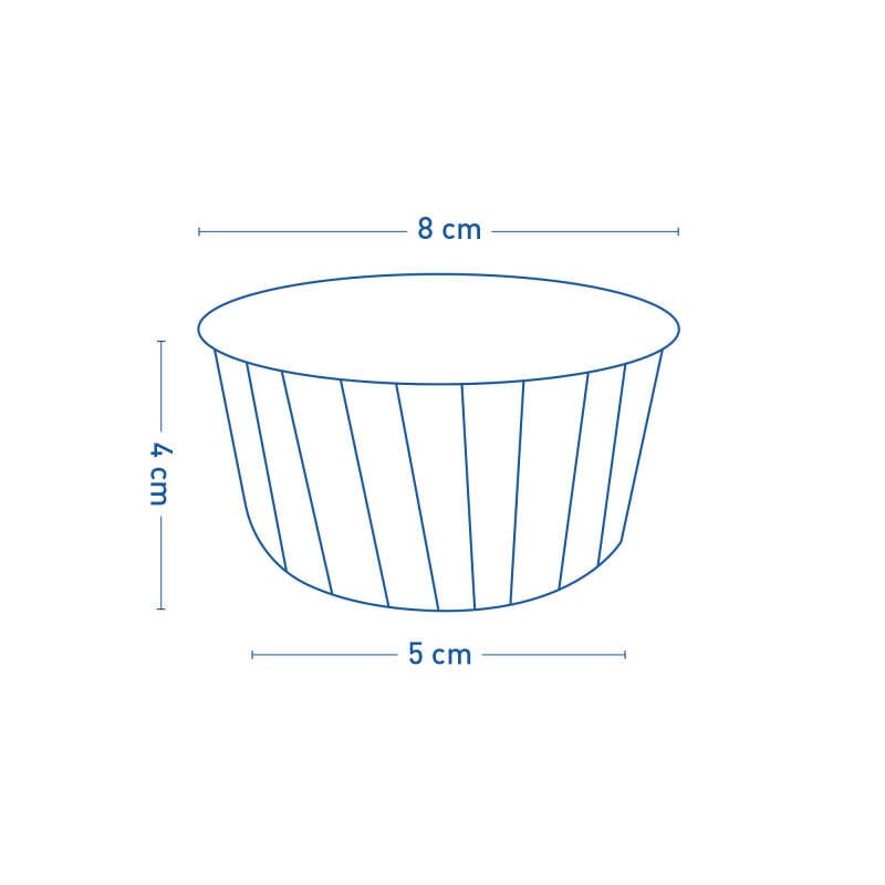 Muffin Kek Kapsülü İnce Beyaz 100 Adet