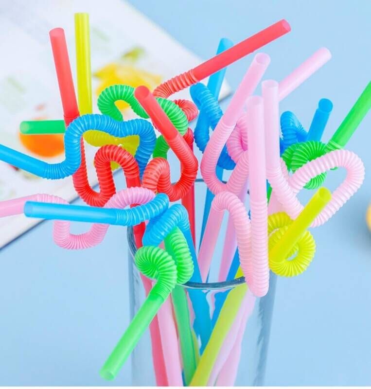 Artistik Körüklü Pipet 50 Adet