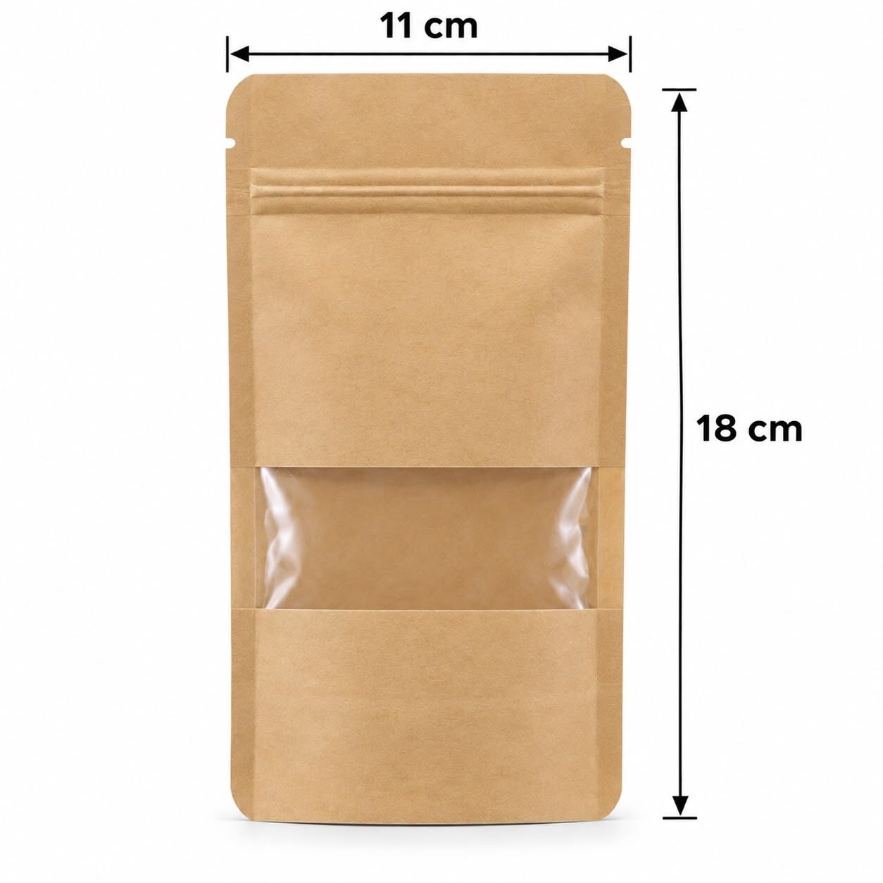 11x18 cm Pencereli Doypack 25 Adet