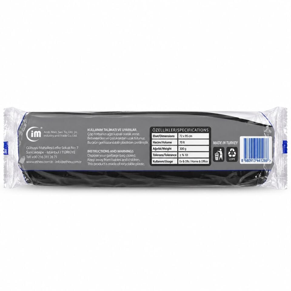 Joypack Endüstriyel Battal Çöp Poşeti 300 gr