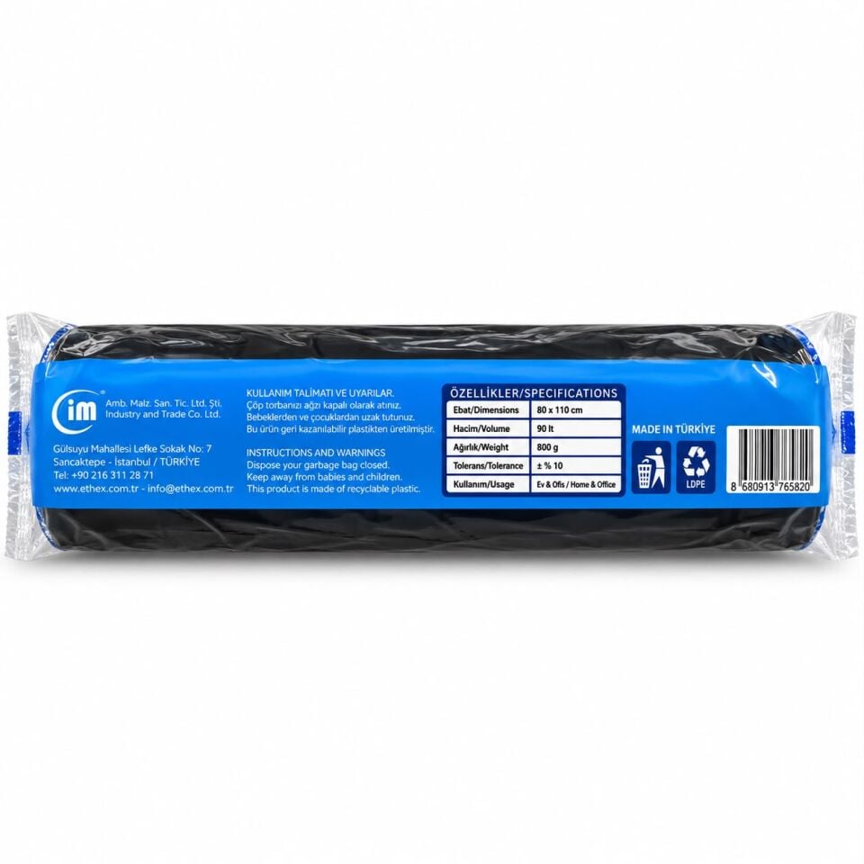 Joypack Endüstriyel Jumbo Çöp Poşeti 800 gr